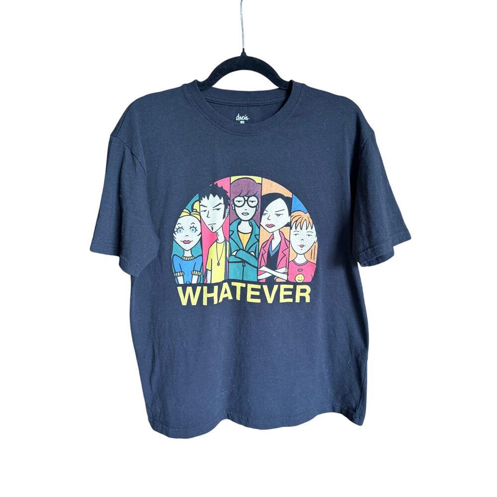 Y2K Vintage inspired MTV Daria black fitted tee Tshirt Beavis butthead medium